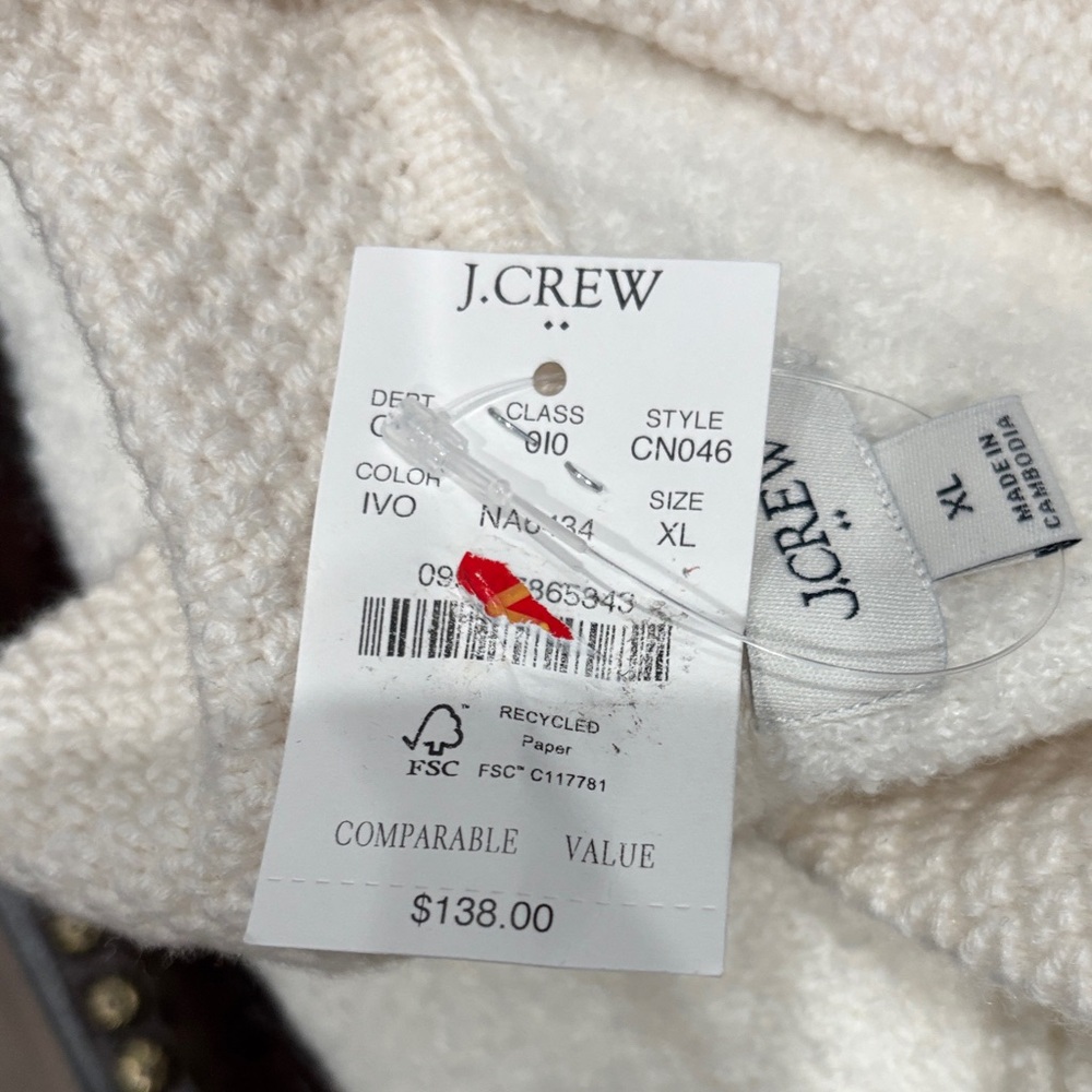 J. Crew Cream Textured Blazer with Gold Accents - Picture 10 of 10
